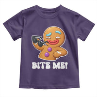 Funny Xmas Gingerbread Man Toddler T Shirt Funny Sexy Cookie Bite Me - Wonder Print Shop