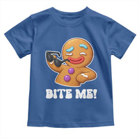 Funny Xmas Gingerbread Man Toddler T Shirt Funny Sexy Cookie Bite Me - Wonder Print Shop