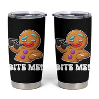 Funny Xmas Gingerbread Man Tumbler Cup Funny Sexy Cookie Bite Me - Wonder Print Shop
