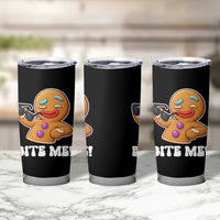 Funny Xmas Gingerbread Man Tumbler Cup Funny Sexy Cookie Bite Me - Wonder Print Shop