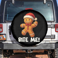 Funny Xmas Gingerbread Man Spare Tire Cover Cookie Bite Me - Wonder Print Shop