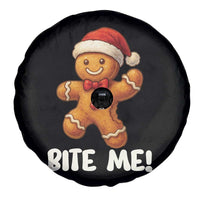 Funny Xmas Gingerbread Man Spare Tire Cover Cookie Bite Me - Wonder Print Shop