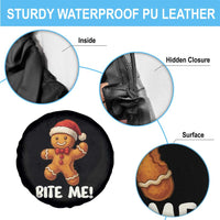 Funny Xmas Gingerbread Man Spare Tire Cover Cookie Bite Me - Wonder Print Shop