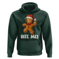 Funny Xmas Gingerbread Man Hoodie Cookie Bite Me - Wonder Print Shop