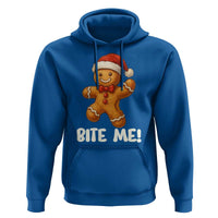 Funny Xmas Gingerbread Man Hoodie Cookie Bite Me - Wonder Print Shop