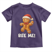Funny Xmas Gingerbread Man Toddler T Shirt Cookie Bite Me - Wonder Print Shop