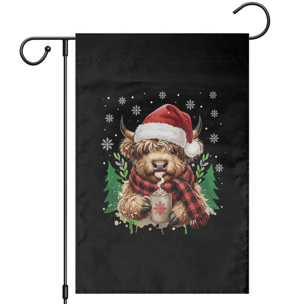 Christmas Cow Garden Flag Funny Highland Cow Western Farmer Gift - Wonder Print Shop