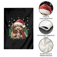 Christmas Cow Garden Flag Funny Highland Cow Western Farmer Gift - Wonder Print Shop