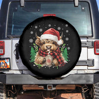 Christmas Cow Spare Tire Cover Funny Highland Cow Western Farmer Gift - Wonder Print Shop