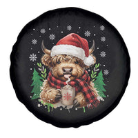 Christmas Cow Spare Tire Cover Funny Highland Cow Western Farmer Gift - Wonder Print Shop