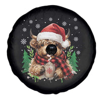 Christmas Cow Spare Tire Cover Funny Highland Cow Western Farmer Gift - Wonder Print Shop