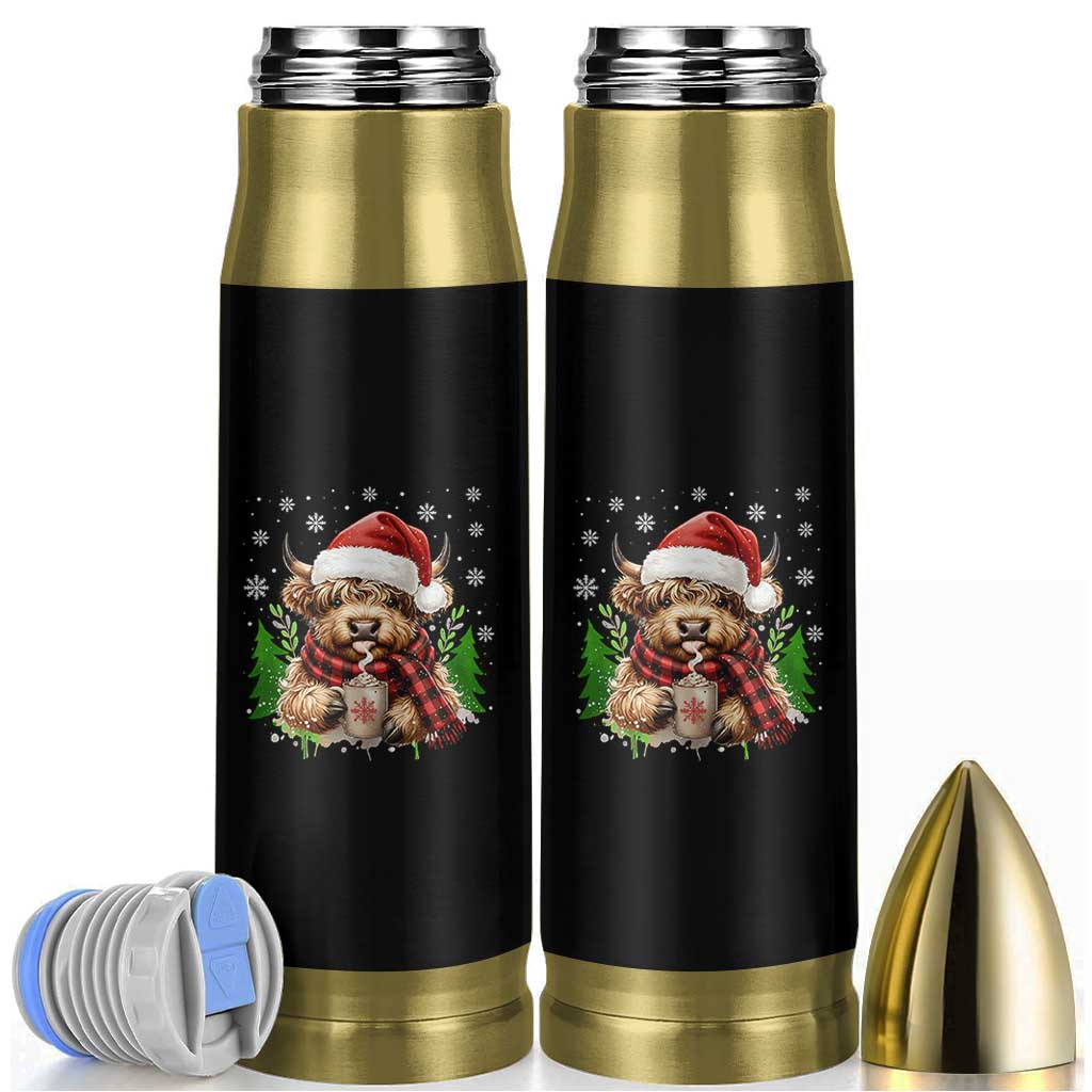 Christmas Cow Bullet Tumbler Funny Highland Cow Western Farmer Gift - Wonder Print Shop