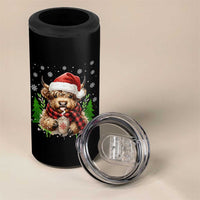 Christmas Cow 4 in 1 Can Cooler Tumbler Funny Highland Cow Western Farmer Gift - Wonder Print Shop