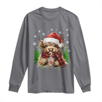 Christmas Cow Long Sleeve Shirt Funny Highland Cow Western Farmer Gift - Wonder Print Shop