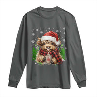 Christmas Cow Long Sleeve Shirt Funny Highland Cow Western Farmer Gift - Wonder Print Shop
