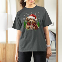 Christmas Cow T Shirt For Women Funny Highland Cow Western Farmer Gift - Wonder Print Shop