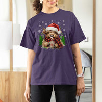 Christmas Cow T Shirt For Women Funny Highland Cow Western Farmer Gift - Wonder Print Shop