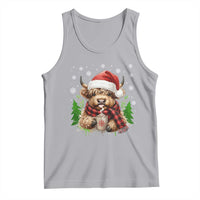 Christmas Cow Tank Top Funny Highland Cow Western Farmer Gift - Wonder Print Shop