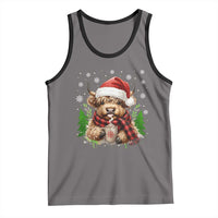 Christmas Cow Tank Top Funny Highland Cow Western Farmer Gift - Wonder Print Shop