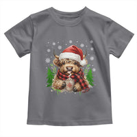 Christmas Cow Toddler T Shirt Funny Highland Cow Western Farmer Gift - Wonder Print Shop