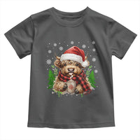 Christmas Cow Toddler T Shirt Funny Highland Cow Western Farmer Gift - Wonder Print Shop