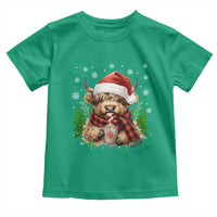 Christmas Cow Toddler T Shirt Funny Highland Cow Western Farmer Gift - Wonder Print Shop