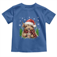Christmas Cow Toddler T Shirt Funny Highland Cow Western Farmer Gift - Wonder Print Shop