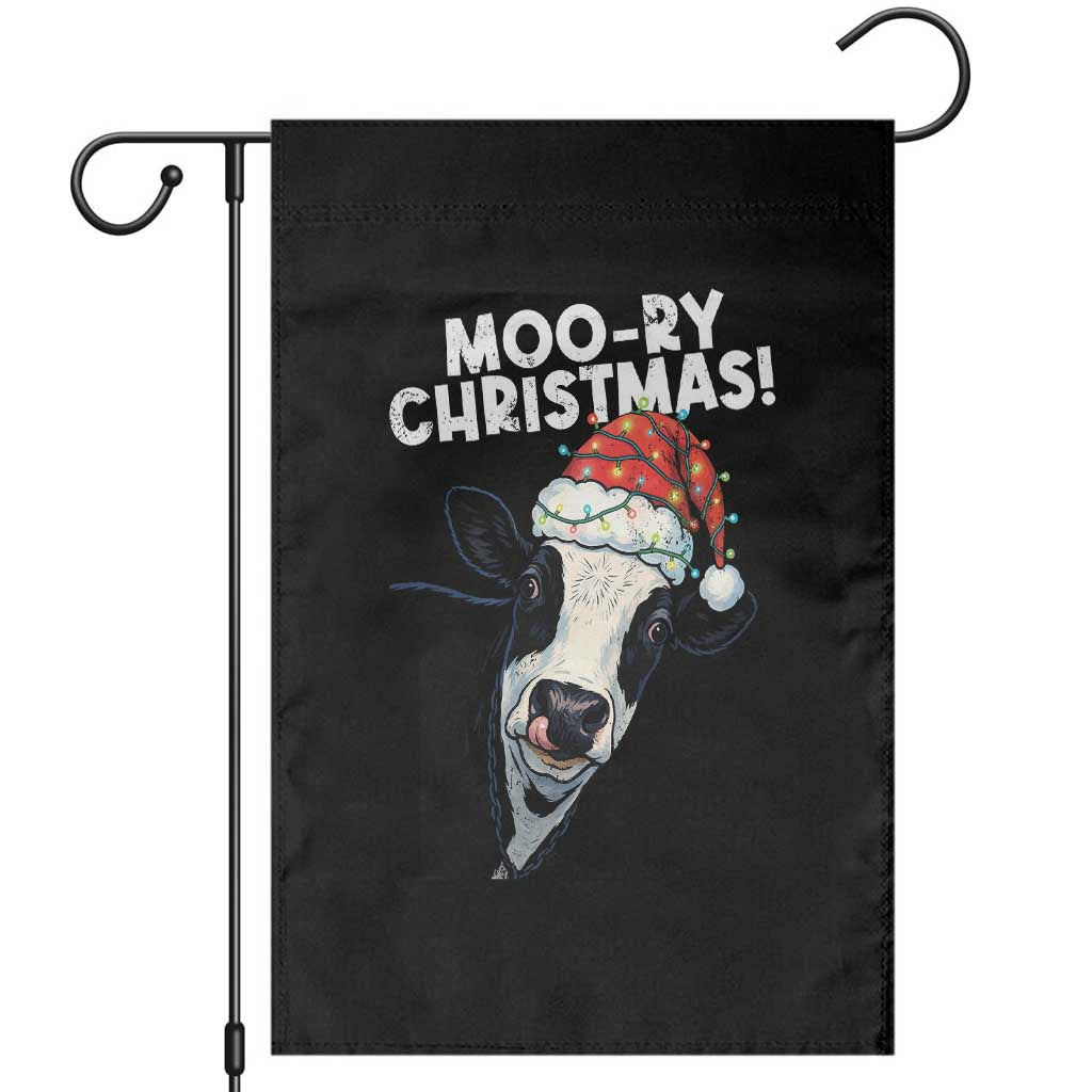 Christmas Cow Garden Flag Funny Moo Ry Christmas Farmer Gift - Wonder Print Shop