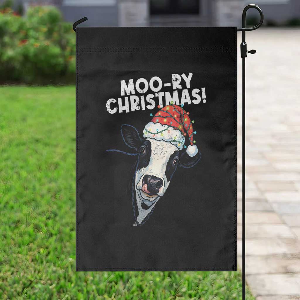 Christmas Cow Garden Flag Funny Moo Ry Christmas Farmer Gift - Wonder Print Shop