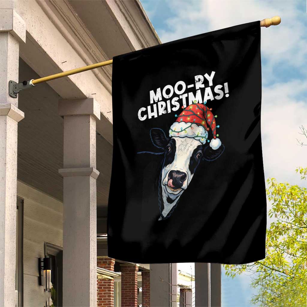 Christmas Cow Garden Flag Funny Moo Ry Christmas Farmer Gift - Wonder Print Shop