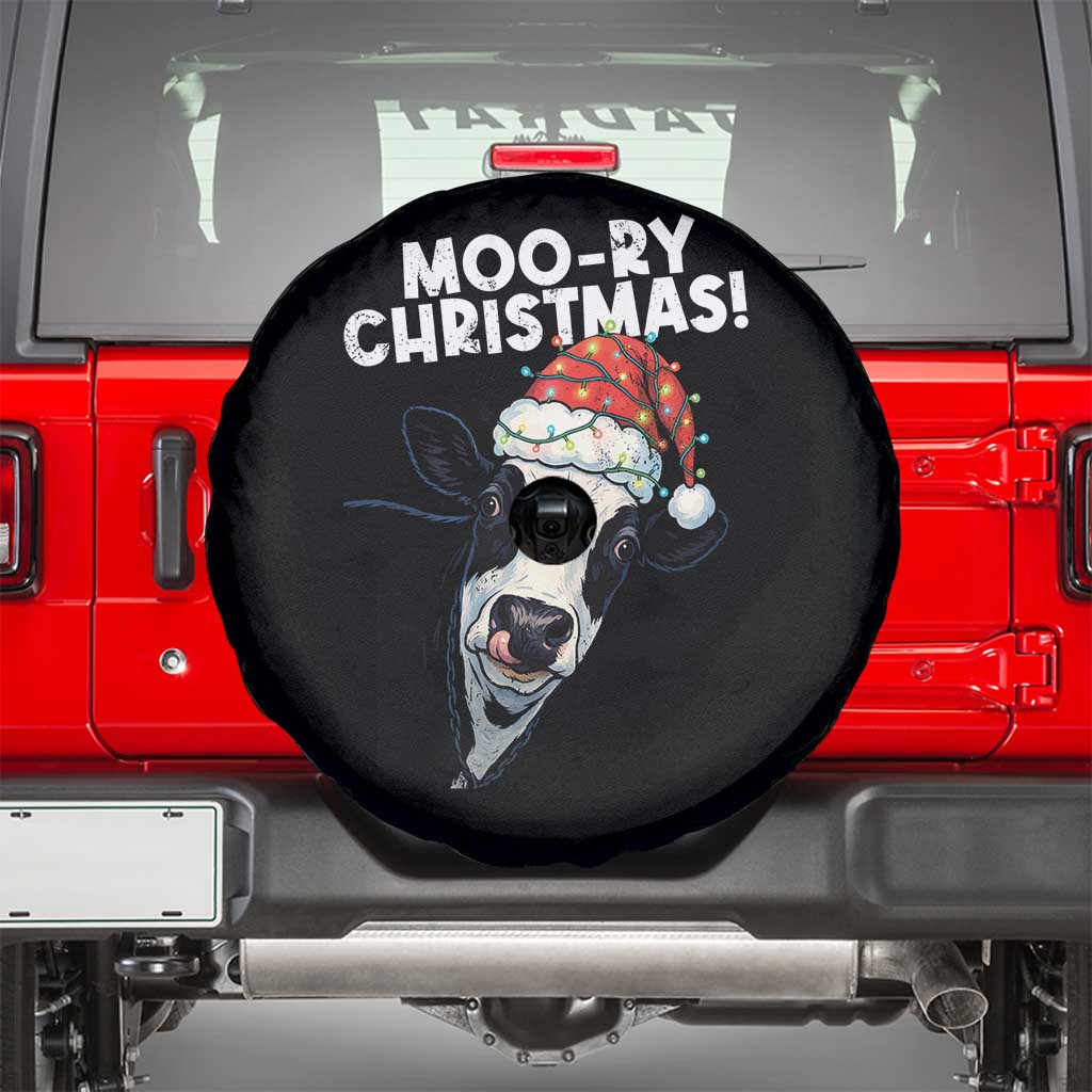 Christmas Cow Spare Tire Cover Funny Moo Ry Christmas Farmer Gift - Wonder Print Shop