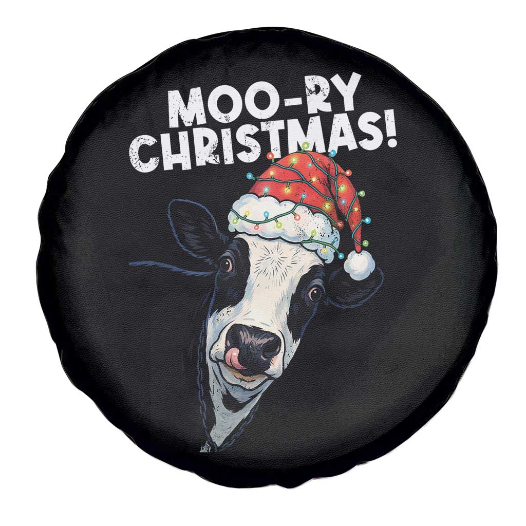 Christmas Cow Spare Tire Cover Funny Moo Ry Christmas Farmer Gift - Wonder Print Shop