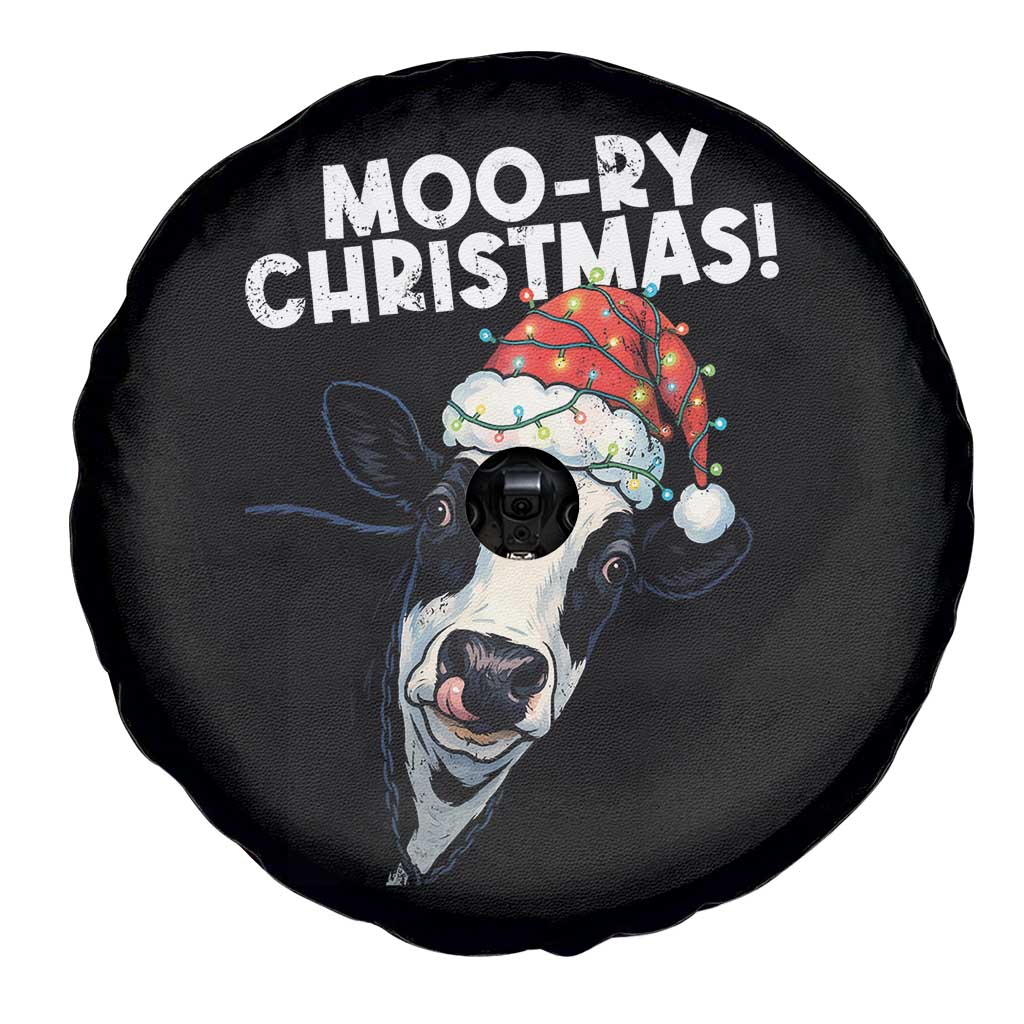 Christmas Cow Spare Tire Cover Funny Moo Ry Christmas Farmer Gift - Wonder Print Shop