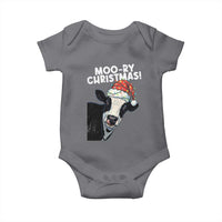 Christmas Cow Baby Onesie Funny Moo Ry Christmas Farmer Gift - Wonder Print Shop