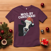 Christmas Cow T Shirt Funny Moo Ry Christmas Farmer Gift - Wonder Print Shop