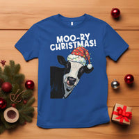Christmas Cow T Shirt Funny Moo Ry Christmas Farmer Gift - Wonder Print Shop