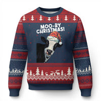 Christmas Cow Ugly Christmas Sweater Funny Moo Ry Xmas Farmer Gift - Wonder Print Shop