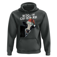 Christmas Cow Hoodie Funny Moo Ry Christmas Farmer Gift - Wonder Print Shop