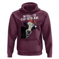 Christmas Cow Hoodie Funny Moo Ry Christmas Farmer Gift - Wonder Print Shop