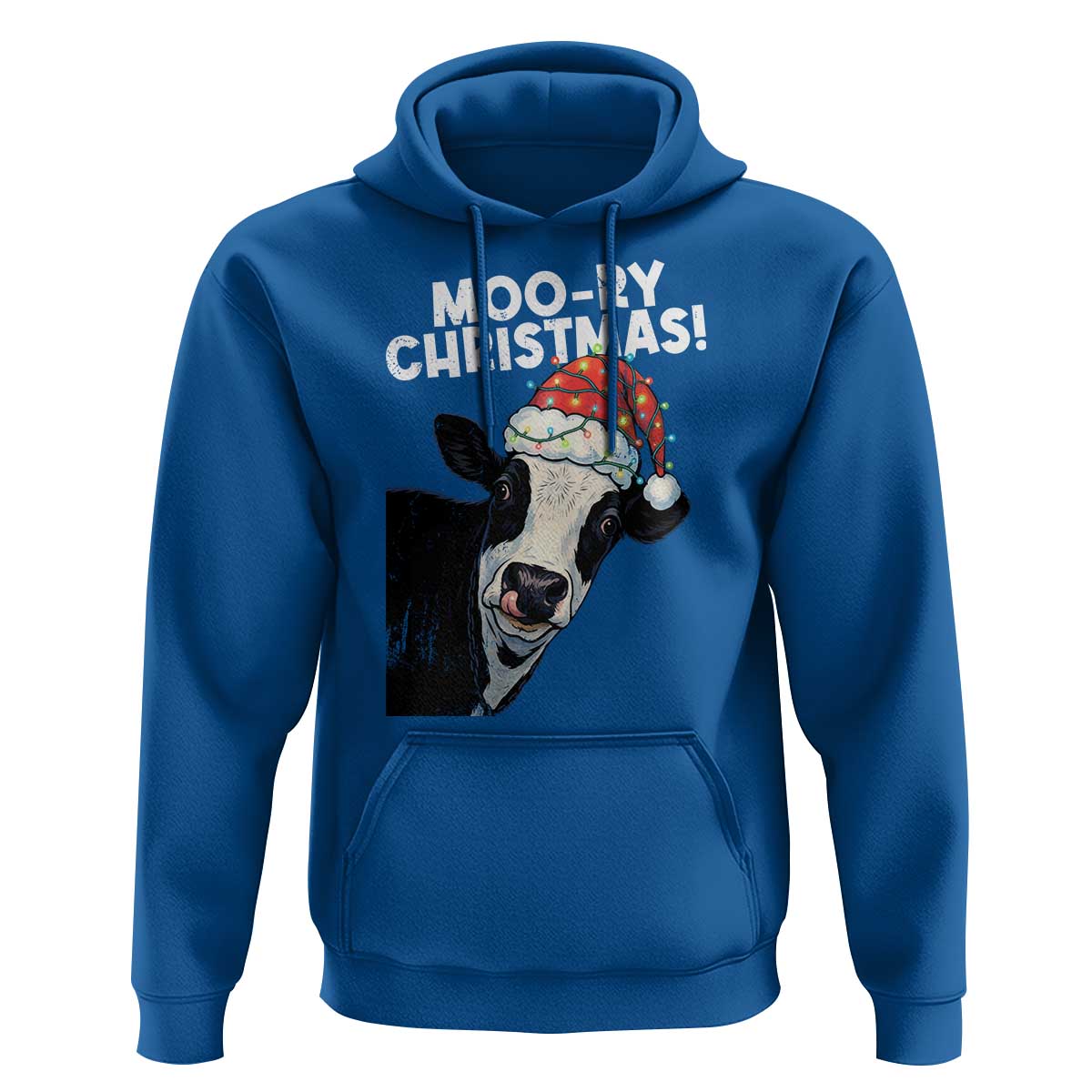 Christmas Cow Hoodie Funny Moo Ry Christmas Farmer Gift - Wonder Print Shop