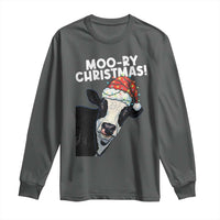 Christmas Cow Long Sleeve Shirt Funny Moo Ry Christmas Farmer Gift - Wonder Print Shop