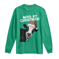 Christmas Cow Long Sleeve Shirt Funny Moo Ry Christmas Farmer Gift - Wonder Print Shop
