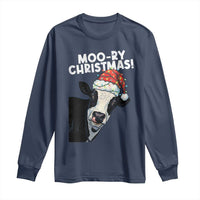 Christmas Cow Long Sleeve Shirt Funny Moo Ry Christmas Farmer Gift - Wonder Print Shop