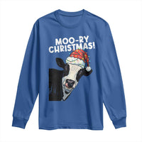 Christmas Cow Long Sleeve Shirt Funny Moo Ry Christmas Farmer Gift - Wonder Print Shop