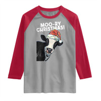 Christmas Cow Raglan Shirt Funny Moo Ry Christmas Farmer Gift - Wonder Print Shop