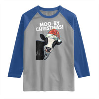 Christmas Cow Raglan Shirt Funny Moo Ry Christmas Farmer Gift - Wonder Print Shop