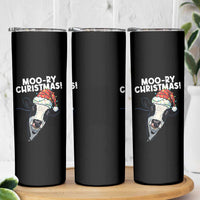 Christmas Cow Skinny Tumbler Funny Moo Ry Christmas Farmer Gift - Wonder Print Shop