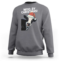 Christmas Cow Sweatshirt Funny Moo Ry Christmas Farmer Gift - Wonder Print Shop