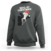 Christmas Cow Sweatshirt Funny Moo Ry Christmas Farmer Gift - Wonder Print Shop
