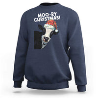 Christmas Cow Sweatshirt Funny Moo Ry Christmas Farmer Gift - Wonder Print Shop